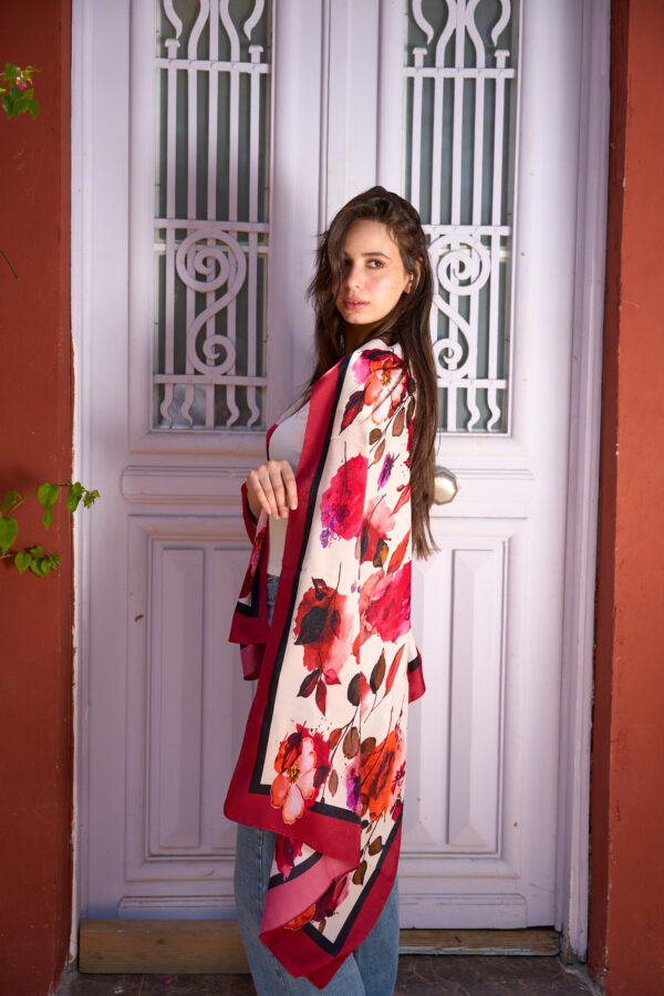 Elegant Flory Iranian Silk Scarf ALIRS-03