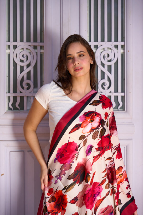 Elegant Flory Iranian Silk Scarf ALIRS-03