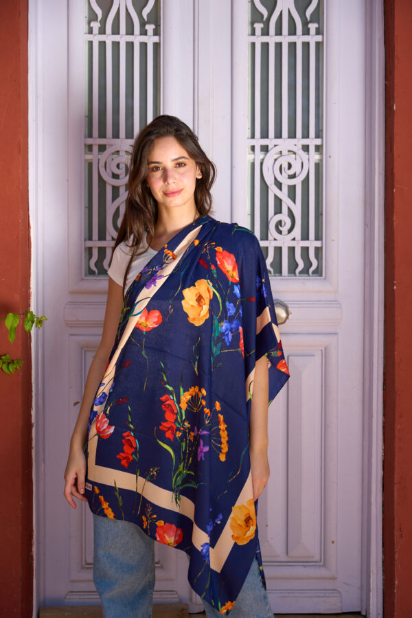 Elegant Flory Iranian Silk Scarf ALIRS-04