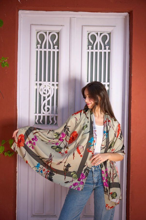 Elegant Flory Iranian Silk Scarf ALIRS-01