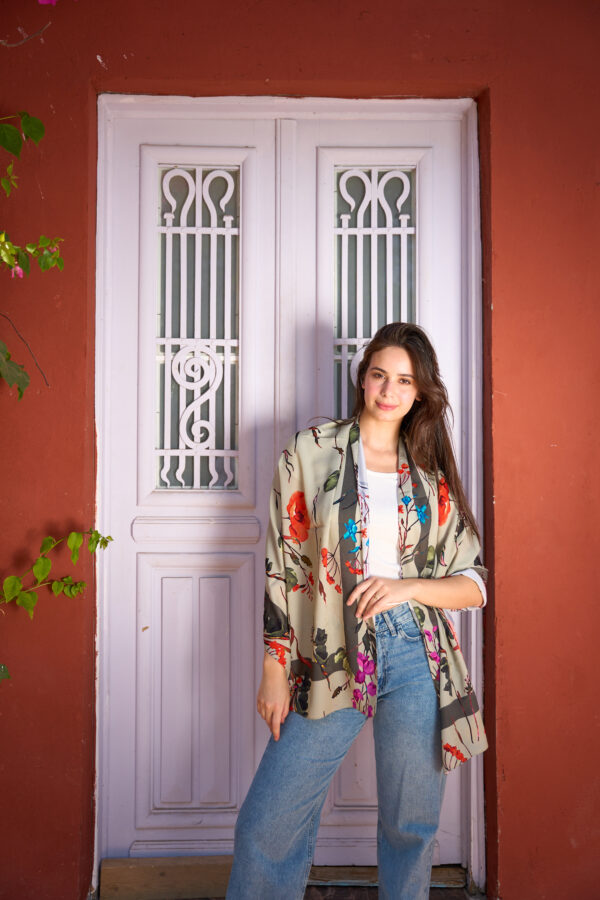 Elegant Flory Iranian Silk Scarf ALIRS-01