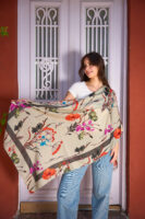 Elegant Flory Iranian Silk Scarf ALIRS-01