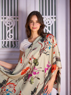 Elegant Flory Iranian Silk Scarf ALIRS-01