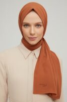 Madina Caramel Silky Crepe scarf