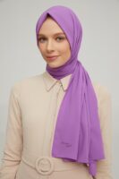 Madina Orchid Silky Crepe scarf