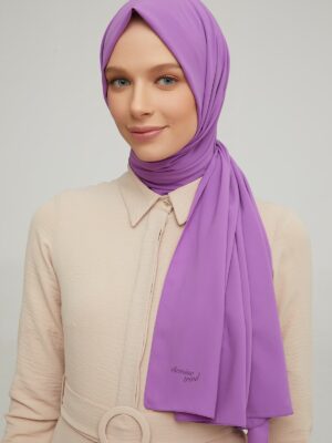 Madina Orchid Silky Crepe scarf