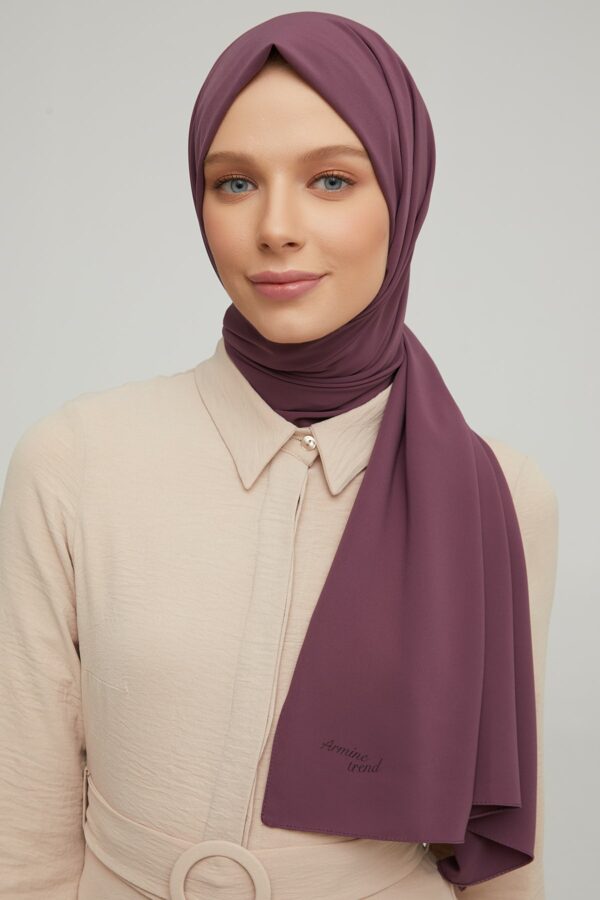 Madina Dusty Mauve Silky Crepe scarf