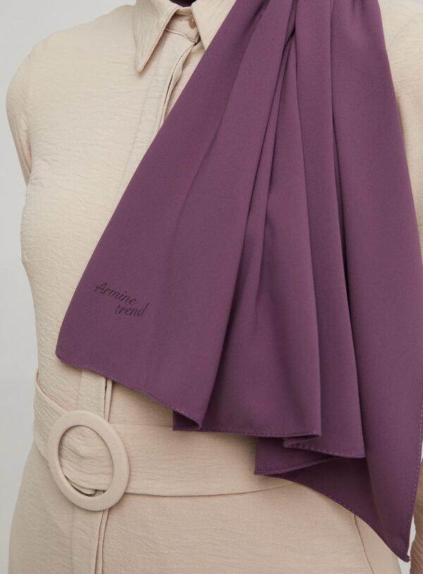 Madina Mauve Silky Crepe scarf
