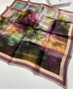 Mauve Landscape Pure Silk Scarf