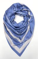 Leafy patterned satin scarf BRSP1-02