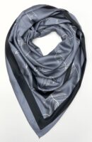 Leafy patterned satin scarf BRSP1-06