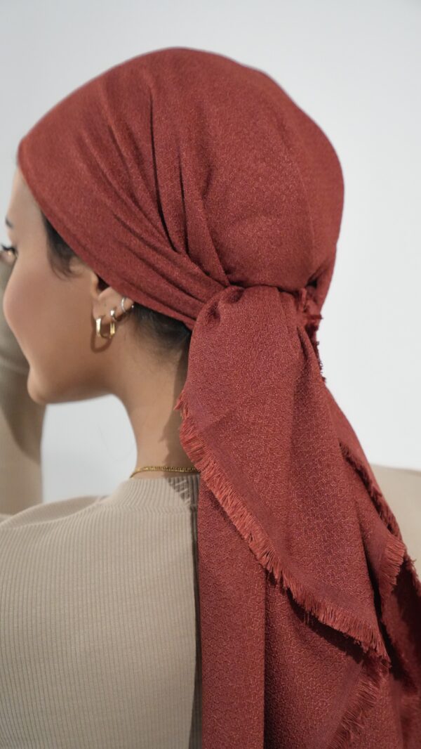 Luxury cotton square scarf-Taupe
