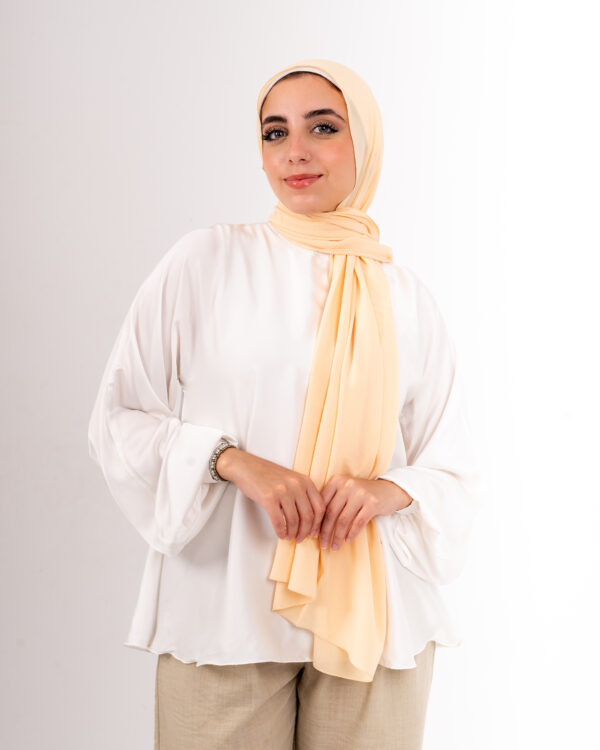 Natural Chiffon scarf-Soft Yellow