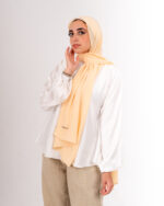 Natural Chiffon scarf-Soft Yellow