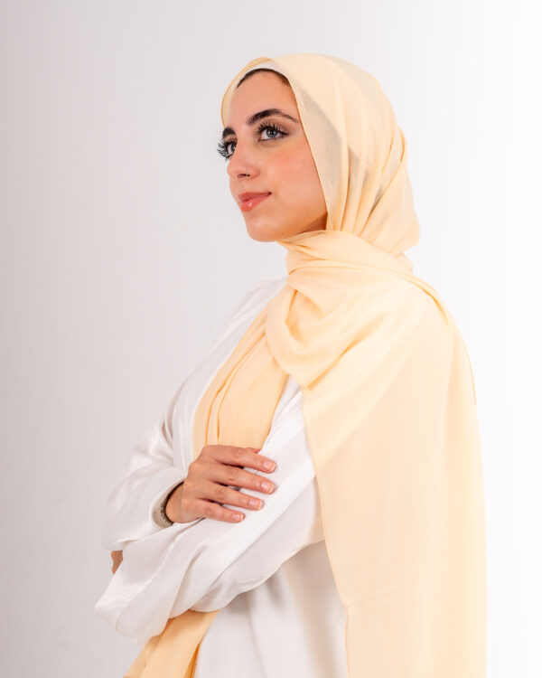 Natural Chiffon scarf-Soft Yellow