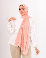 Natural Chiffon scarf-Light Salmon