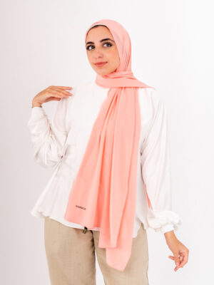 Natural Chiffon scarf-Light Salmon