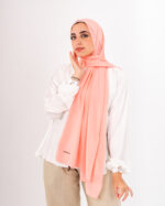 Natural Chiffon scarf-Light Salmon
