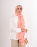 Natural Chiffon scarf-Light Salmon