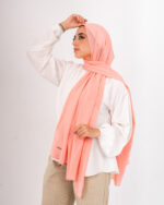 Natural Chiffon scarf-Light Salmon