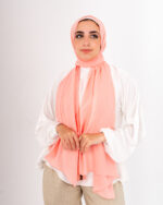 Natural Chiffon scarf-Light Salmon