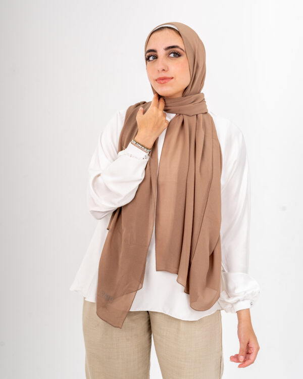 Natural Chiffon Mocha scarf