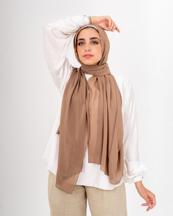 Natural Chiffon Mocha scarf