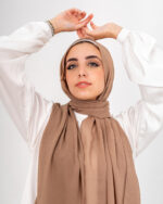 Natural Chiffon Mocha scarf