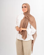 Natural Chiffon Mocha scarf
