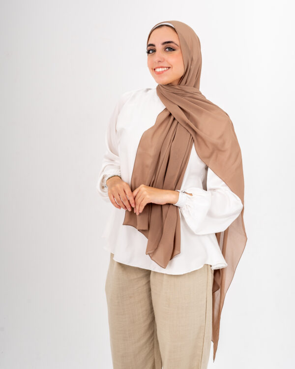 Natural Chiffon Mocha scarf