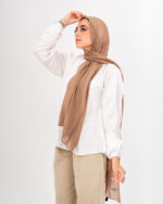 Natural Chiffon Mocha scarf