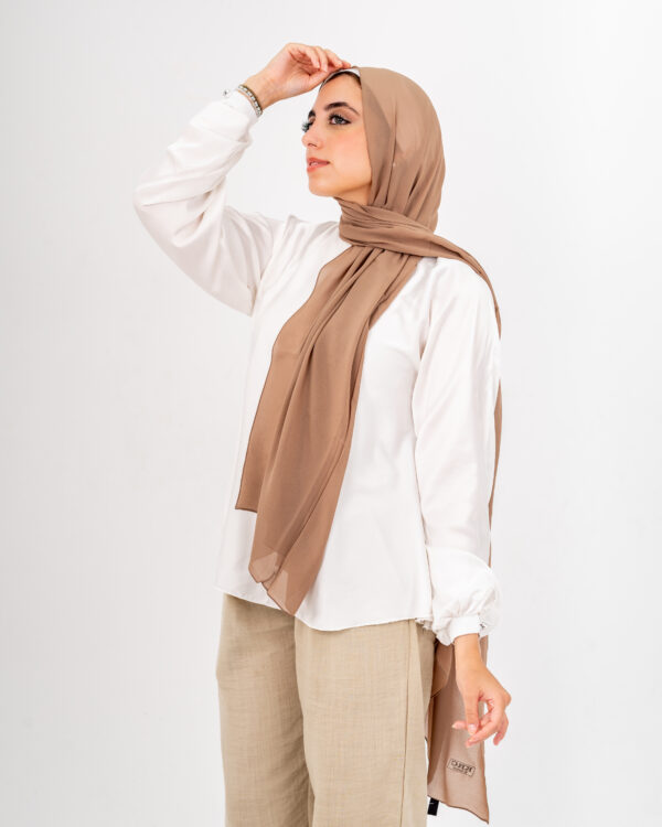 Natural Chiffon Mocha scarf