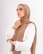 Natural Chiffon Mocha scarf