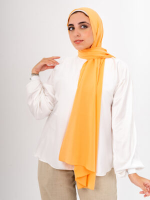 Natural Chiffon scarf-Orange
