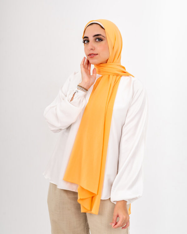 Natural Chiffon scarf-Orange