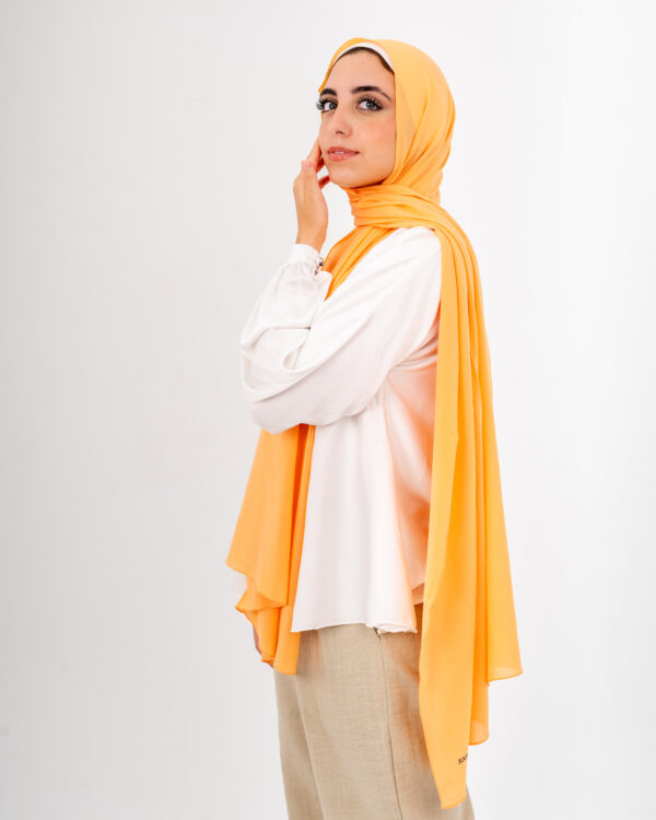 Natural Chiffon scarf-Orange