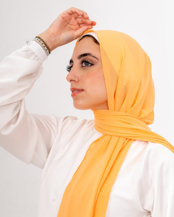 Natural Chiffon scarf-Orange