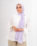 Natural Chiffon scarf-Lilac