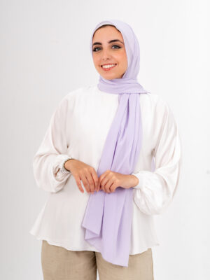 Natural Chiffon scarf-Lilac