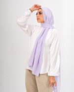 Natural Chiffon scarf-Lilac