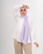 Natural Chiffon scarf-Lilac