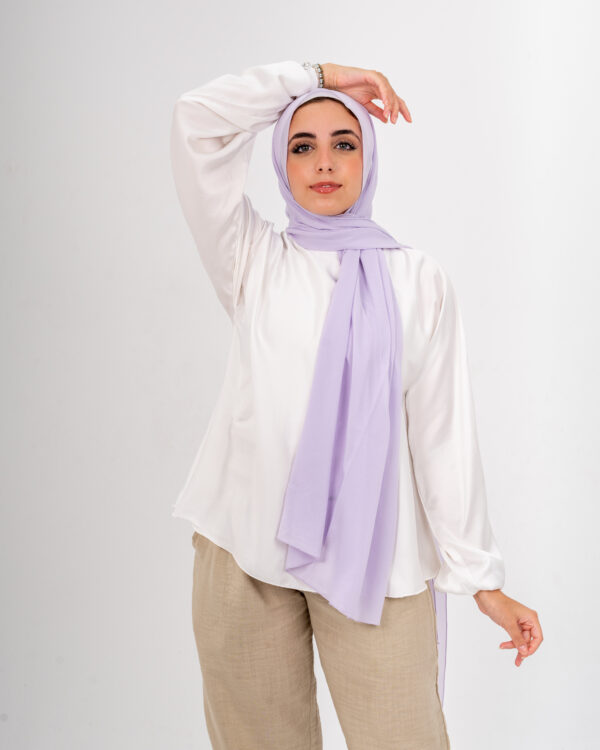 Natural Chiffon scarf-Lilac