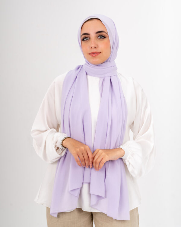 Natural Chiffon scarf-Lilac