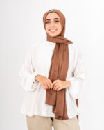 Jorjet Amber Brown Silk scarf