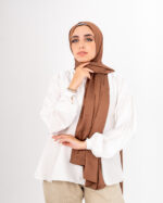 Jorjet Amber Brown Silk scarf
