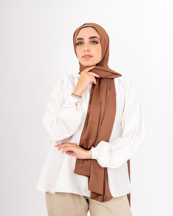 Jorjet Amber Brown Silk scarf