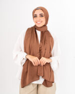 Jorjet Amber Brown Silk scarf
