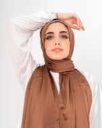 Jorjet Amber Brown Silk scarf