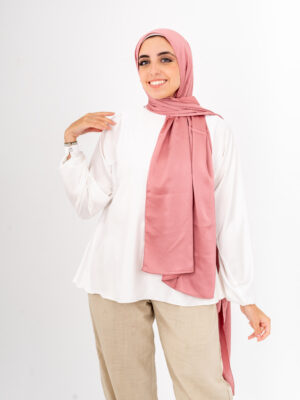 Jorjet Silk scarf-Salmon