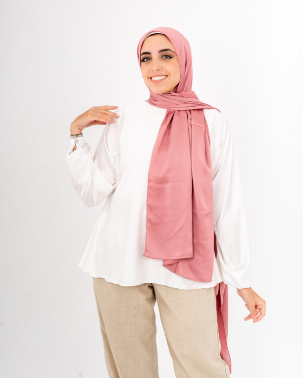 Jorjet Silk scarf-Salmon